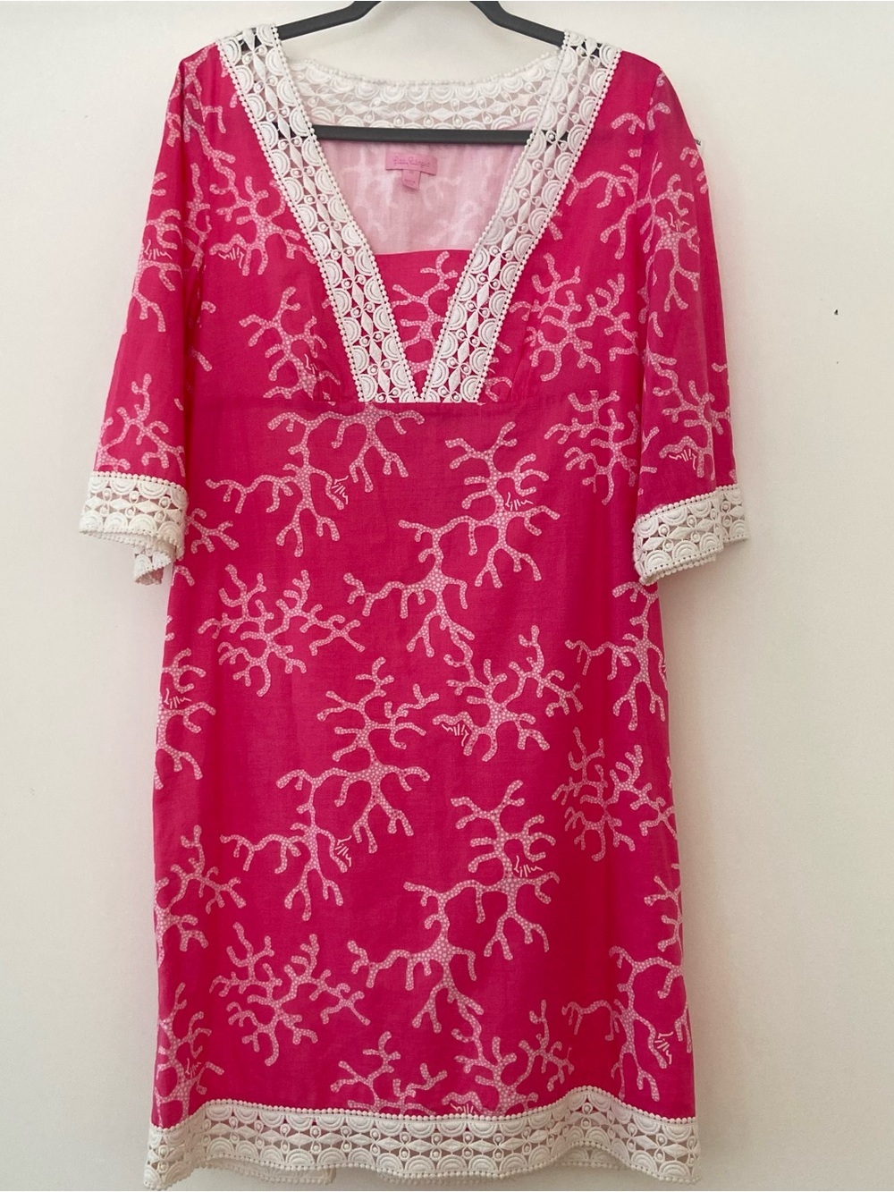 Lilly Pulitzer Sherman Tunic Shift Dress Size 10 Coral Pink Coastal Beach Resort